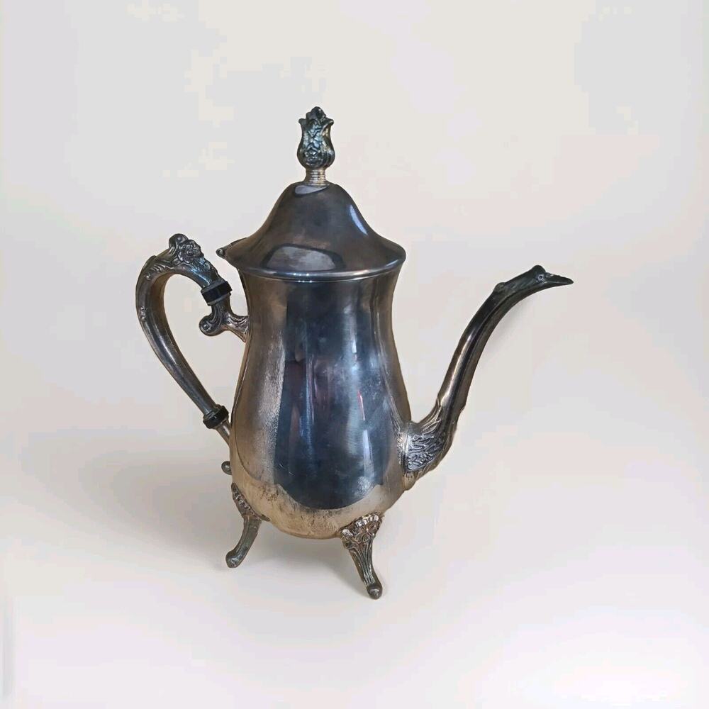 Vintage From 1960's Leonard Silver Plated Coffee Tea Pot